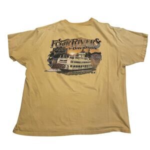 Vtg Beefy Harley-Davidson Four Rivers Padukah KY Graphic T-Shirt, XL | Biker Tee